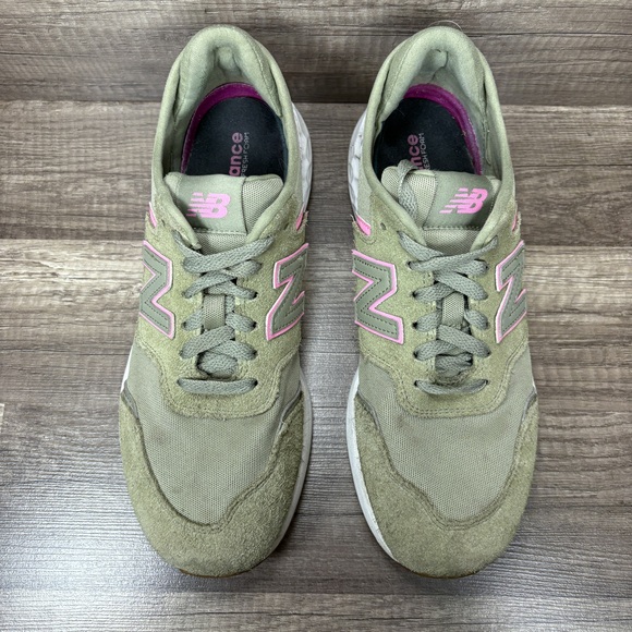 New Balance X-70 Green Pink Womens US Size 10 EUR 41.5 WSX70OF1 Running Shoes - Picture 7 of 9